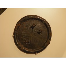 Bronze mirrors with fine linear design, solar cross